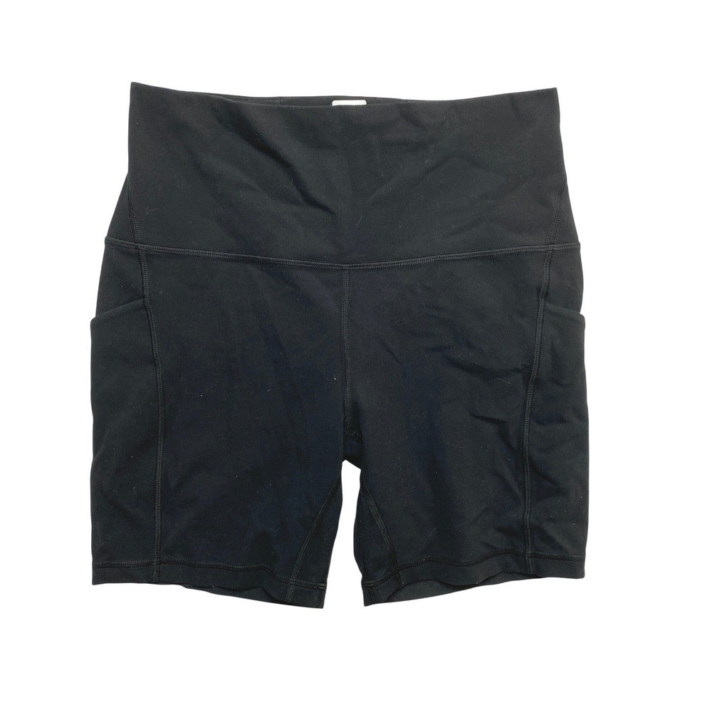 Lululemon Shorts Womens 8 Black Fast and Free High-Rise Short 6" Pockets LWTBUMS